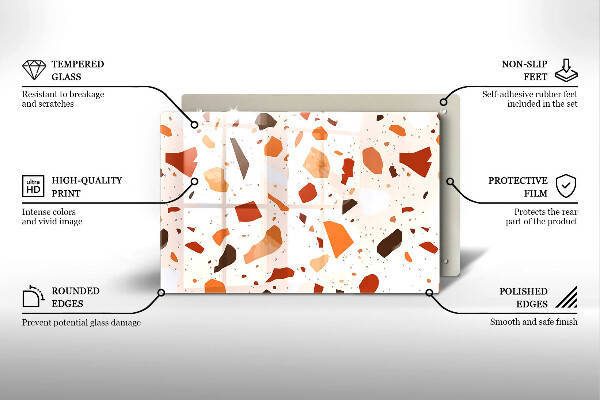 Skydd för induktionsspis elegant Dekorativt stengods