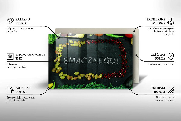 Glashällskydd elegant Inskription God aptit!
