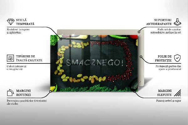 Glashällskydd elegant Inskription God aptit!