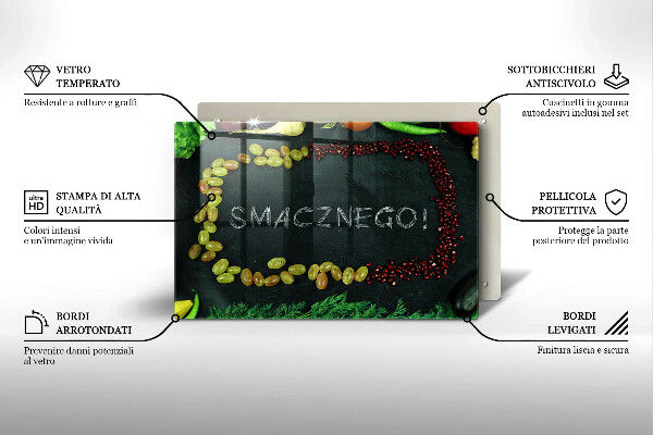 Glashällskydd elegant Inskription God aptit!