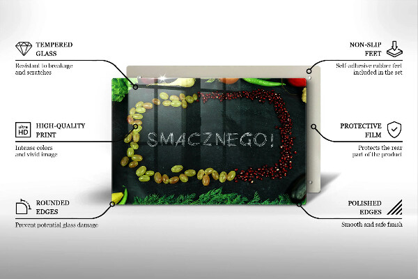 Glashällskydd elegant Inskription God aptit!