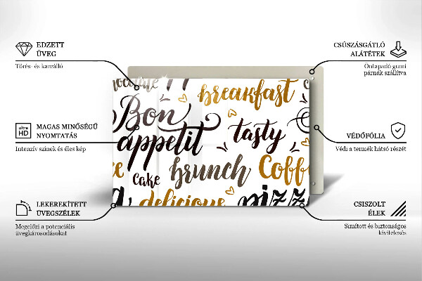 Glashällskydd elegant God aptit undertexter