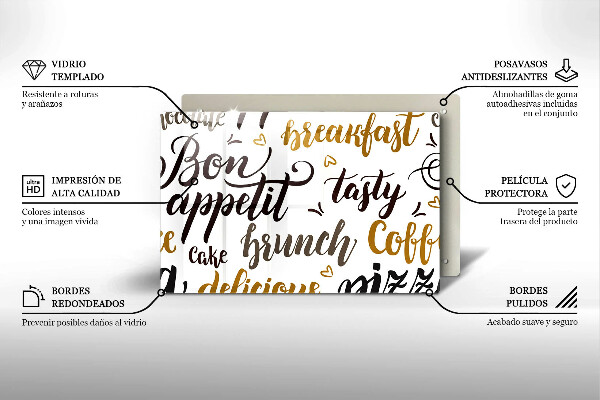 Glashällskydd elegant God aptit undertexter