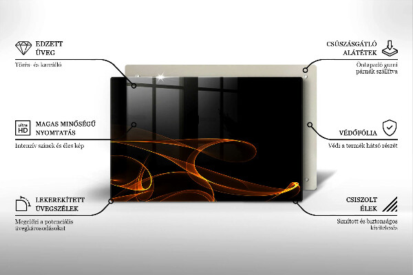 Glashällskydd elegant Abstrakta linjer