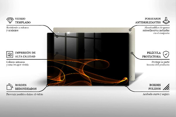 Glashällskydd elegant Abstrakta linjer