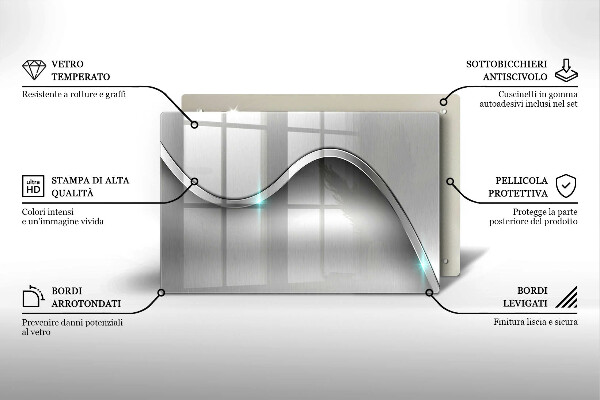 Glashällskydd elegant Metallabstraktion