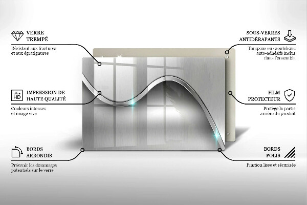 Glashällskydd elegant Metallabstraktion