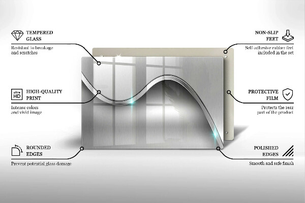 Glashällskydd elegant Metallabstraktion