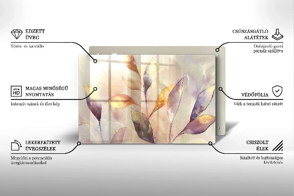 Kokkärlskydd elegant Målade boho löv