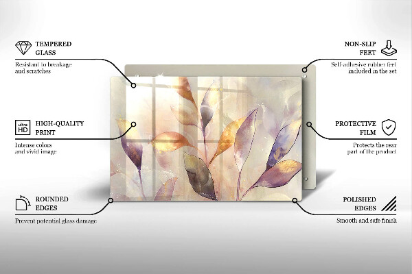 Kokkärlskydd elegant Målade boho löv