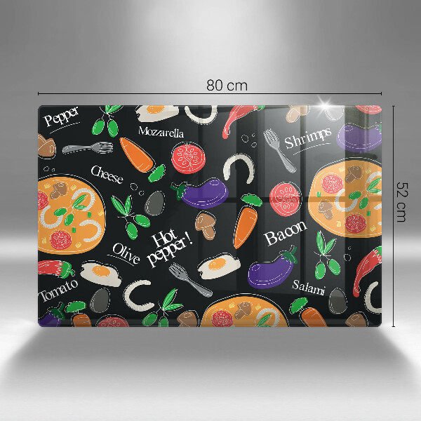 Spisskyddsplatta elegant Mat illustration