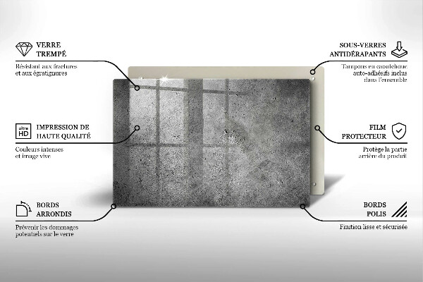 Glashällskydd elegant Betong sten textur