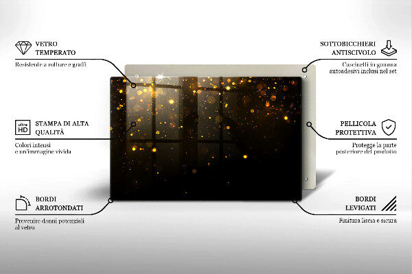 Kokkärlskydd elegant Guldglitter