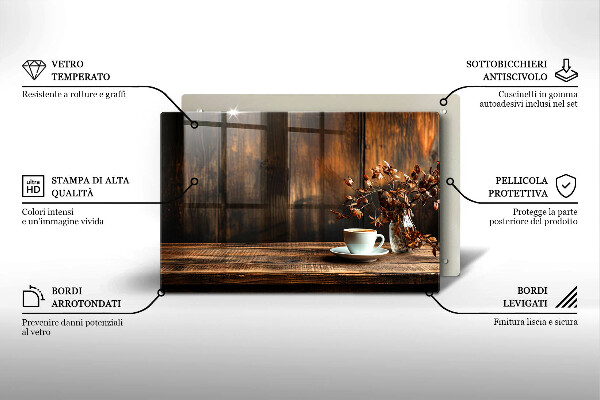 Kokkärlskydd elegant Kaffekopp och trä