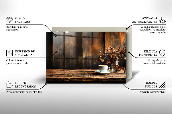 Kokkärlskydd elegant Kaffekopp och trä