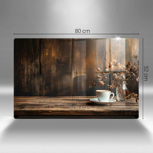 Kokkärlskydd elegant Kaffekopp och trä