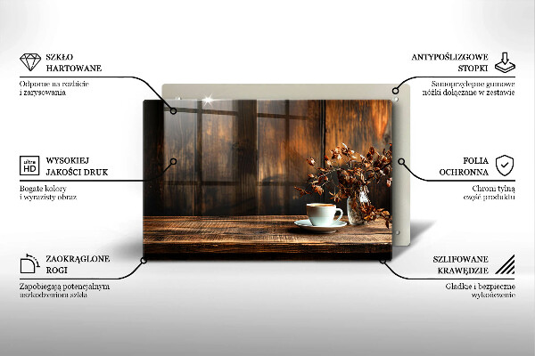 Kokkärlskydd elegant Kaffekopp och trä