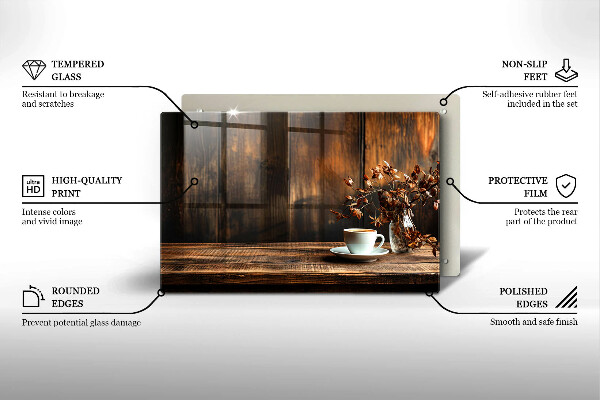 Kokkärlskydd elegant Kaffekopp och trä