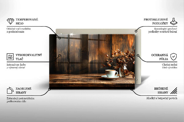 Kokkärlskydd elegant Kaffekopp och trä