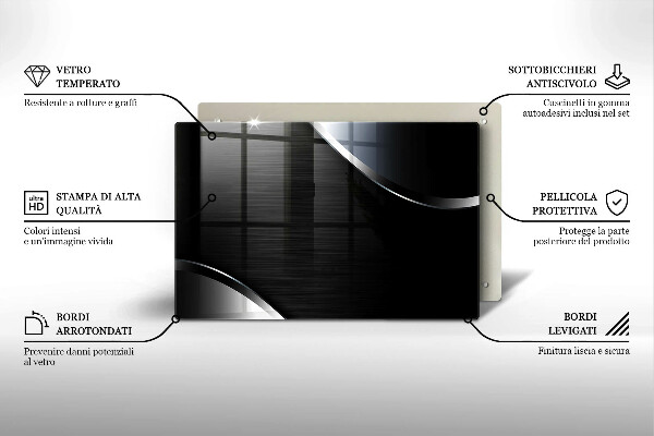 Spisskyddsplatta elegant Metallabstraktion