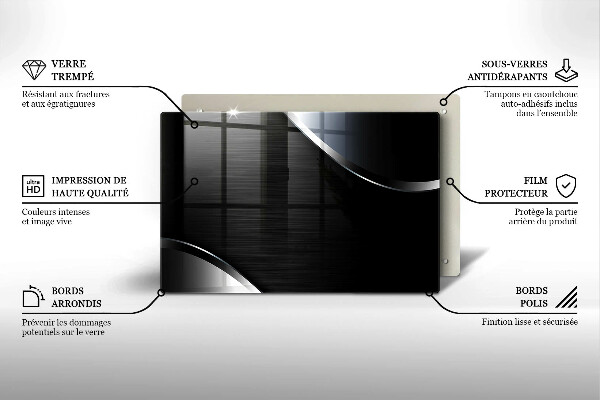 Spisskyddsplatta elegant Metallabstraktion