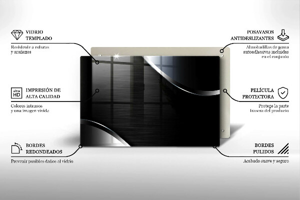 Spisskyddsplatta elegant Metallabstraktion