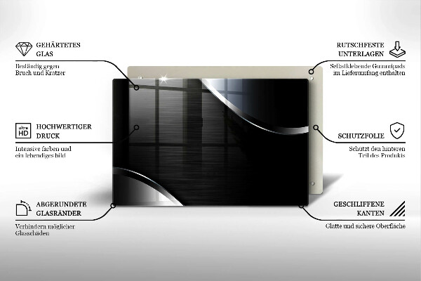 Spisskyddsplatta elegant Metallabstraktion