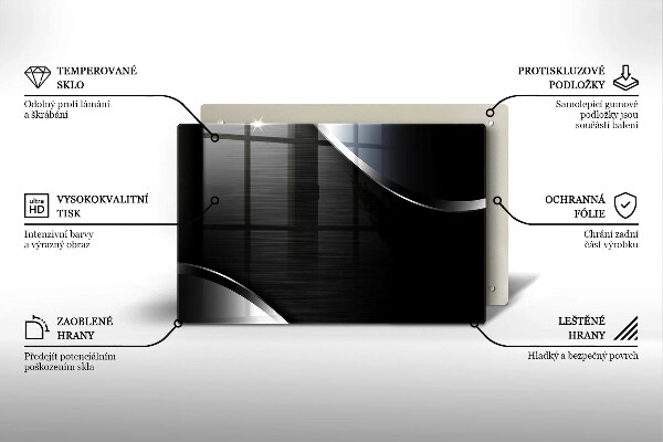 Spisskyddsplatta elegant Metallabstraktion