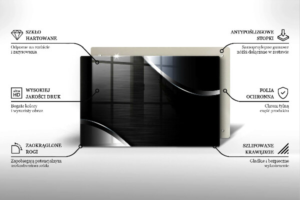 Spisskyddsplatta elegant Metallabstraktion