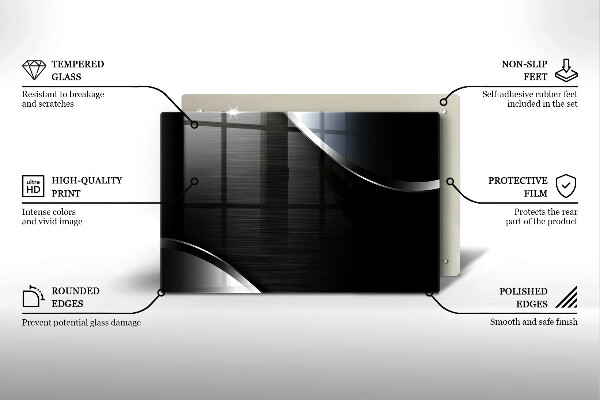 Spisskyddsplatta elegant Metallabstraktion