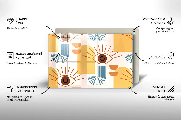 Spisskyddsplatta elegant Boho ögonmönster