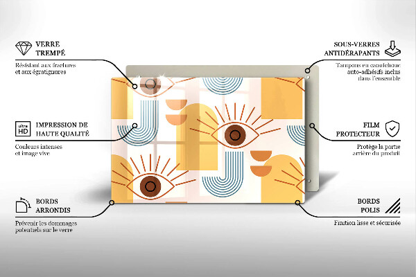 Spisskyddsplatta elegant Boho ögonmönster