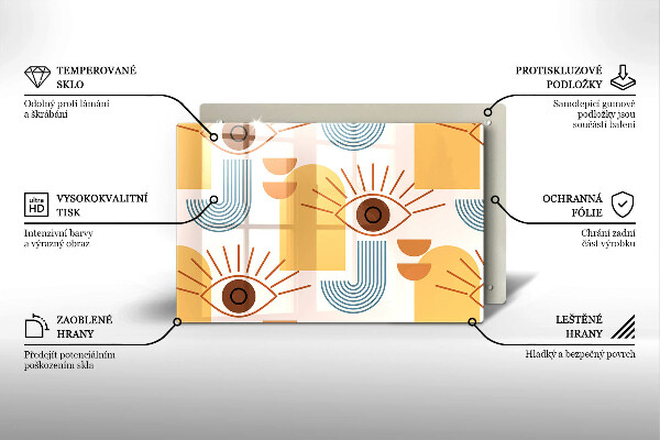 Spisskyddsplatta elegant Boho ögonmönster