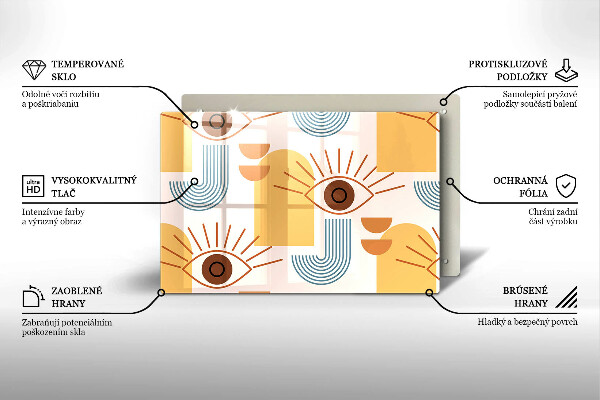 Spisskyddsplatta elegant Boho ögonmönster