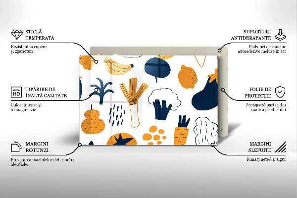 Spisskyddsplatta elegant Mat illustration