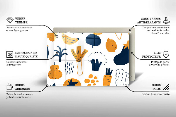 Spisskyddsplatta elegant Mat illustration