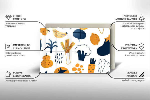 Spisskyddsplatta elegant Mat illustration