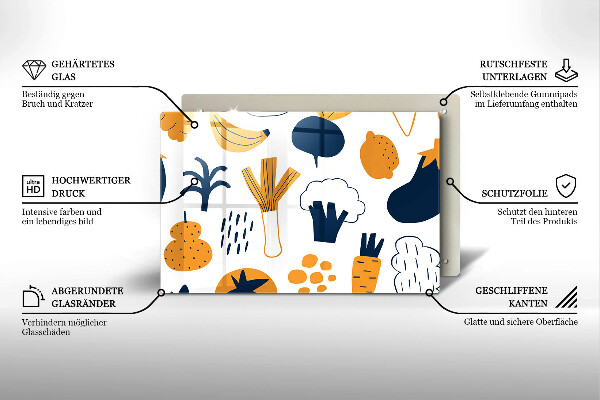 Spisskyddsplatta elegant Mat illustration