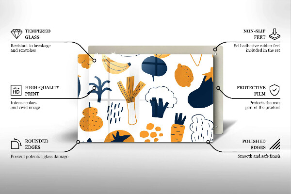 Spisskyddsplatta elegant Mat illustration