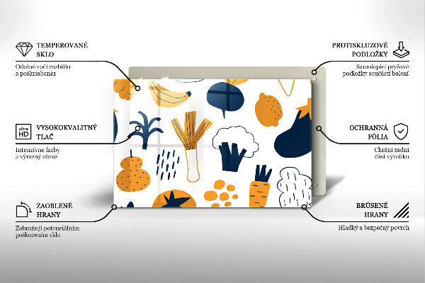 Spisskyddsplatta elegant Mat illustration