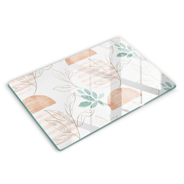 Spisskyddsplatta elegant Boho löv mönster
