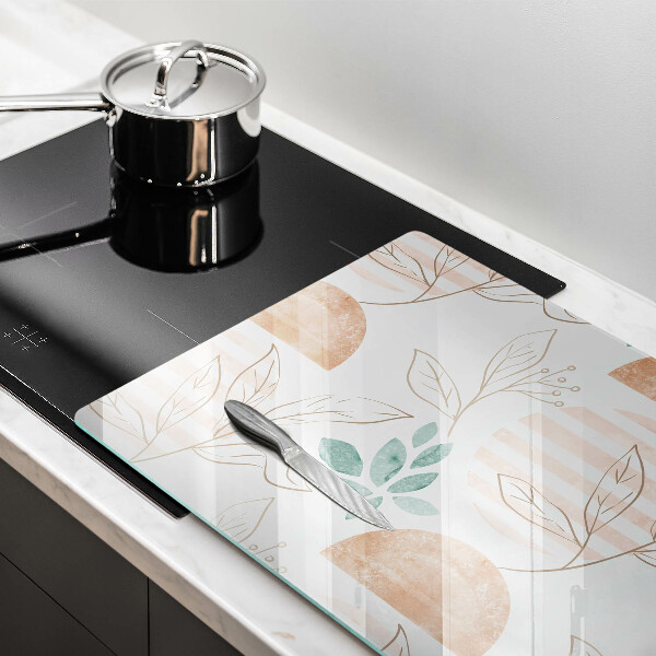 Spisskyddsplatta elegant Boho löv mönster