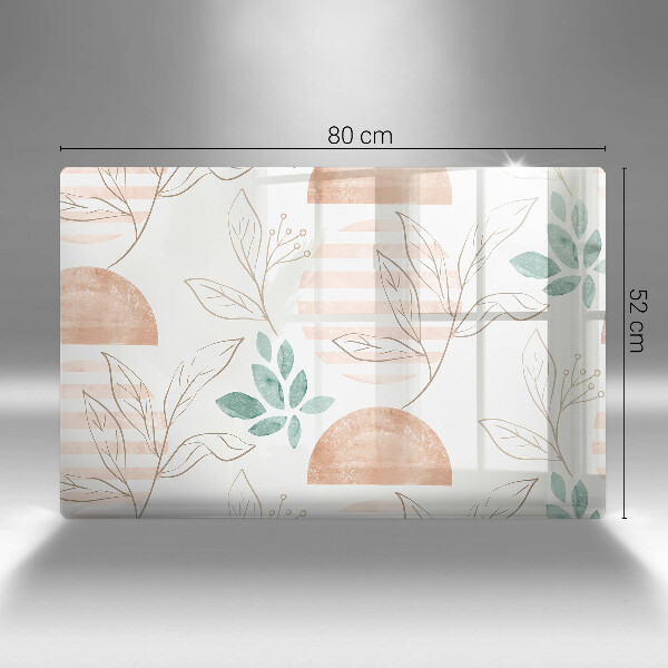 Spisskyddsplatta elegant Boho löv mönster