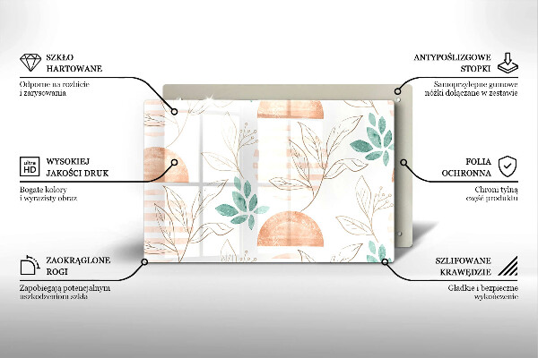 Spisskyddsplatta elegant Boho löv mönster