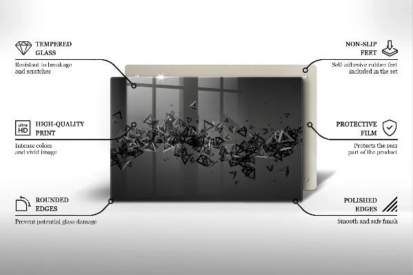 Spisskyddsplatta elegant Abstrakta 3D-former