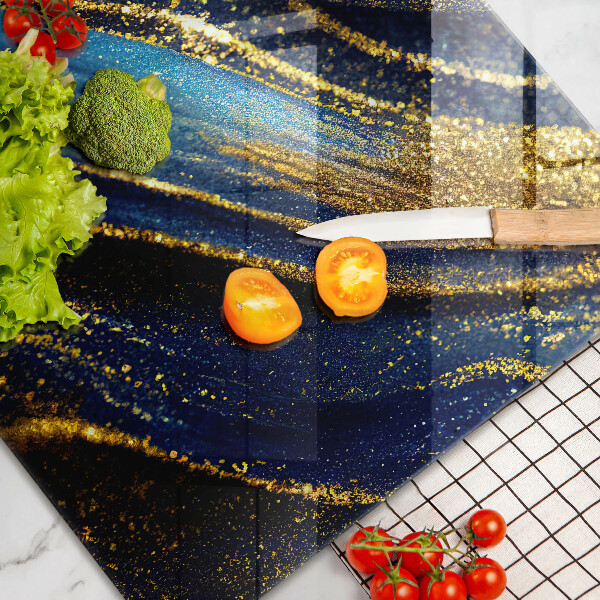 Skydd för induktionsspis elegant Marinblå abstraktion