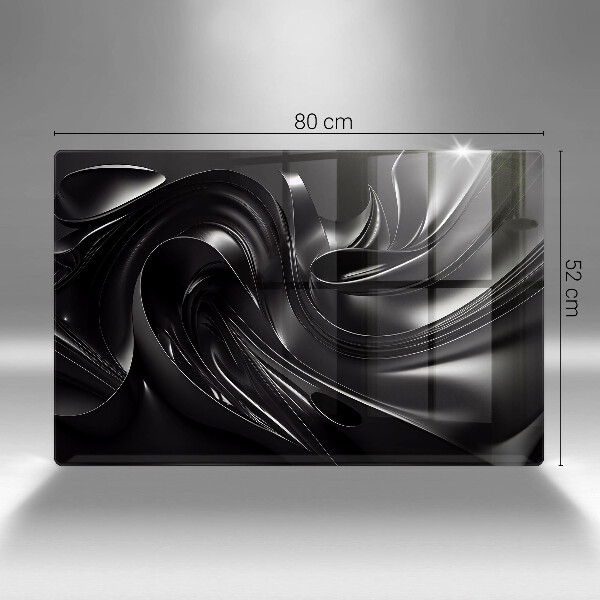 Skydd för induktionsspis elegant Abstrakt svart massa