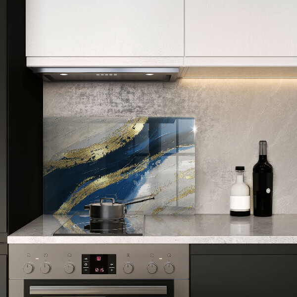 Skydd för induktionsspis elegant Textur med guld