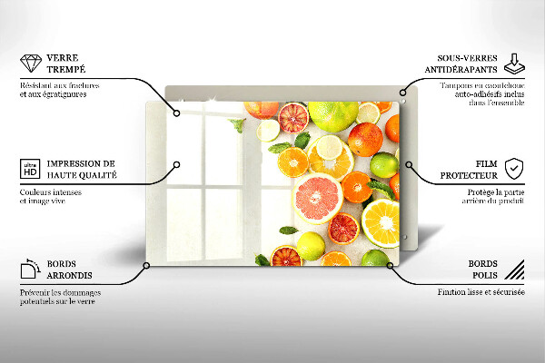 Skydd för induktionsspis elegant Citrusfrukter