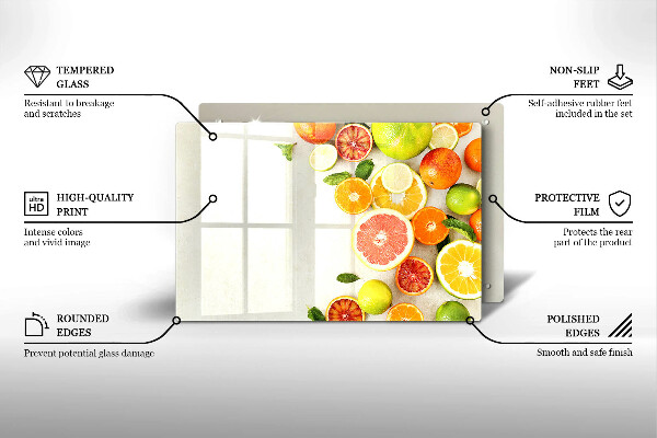 Skydd för induktionsspis elegant Citrusfrukter